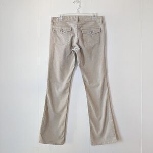 Vintage Y2K Gap Tan Low Rise Corduroy Pants Size 6 Flap Pockets Bootcut